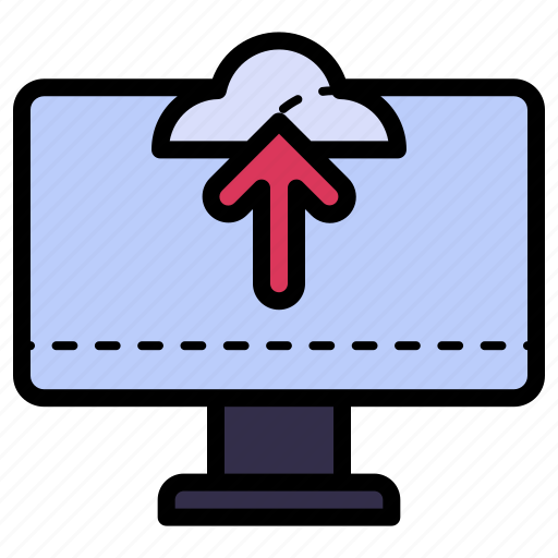 Upload, cloud, monitor, arrow icon - Download on Iconfinder