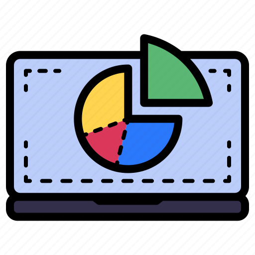 Analytics, statistics, laptop, pie chart icon - Download on Iconfinder