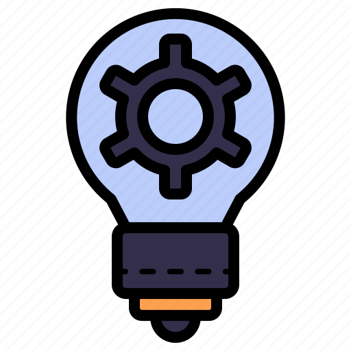 Light bulb, lamp, gear, setting icon - Download on Iconfinder