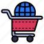 web, trolley, www, internet, cart 