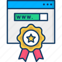 badge, browser, ranking, search, web browser, web page