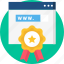 badge, browser, ranking, search, web browser, web page 