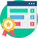 badge, browser, page, rank, ranking, web page, website