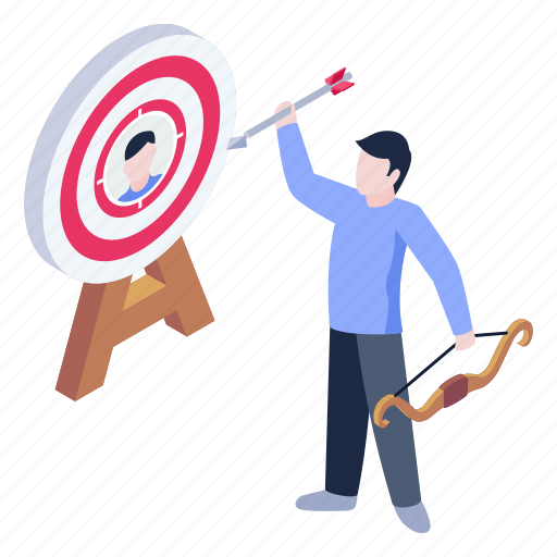 Business goal, target audience, target market, aim, intended audience illustration - Download on Iconfinder