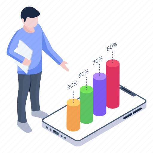 Percentage chart, infographic, online data, online analytics, business chart illustration - Download on Iconfinder