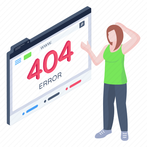404 error, web error, website error, error, webpage error illustration - Download on Iconfinder