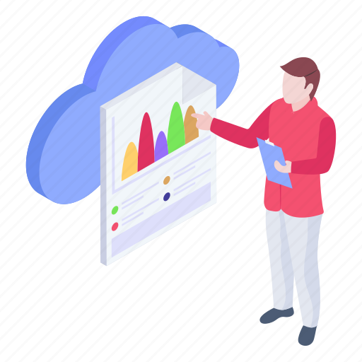 Cloud analytics, cloud data, cloud document, cloud reporting, cloud statistics illustration - Download on Iconfinder