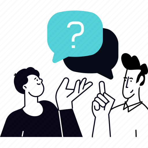 Communication, support, faq, help, discussion, people, chat illustration - Download on Iconfinder