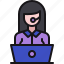 avatar, customer, girl, laptop, service 