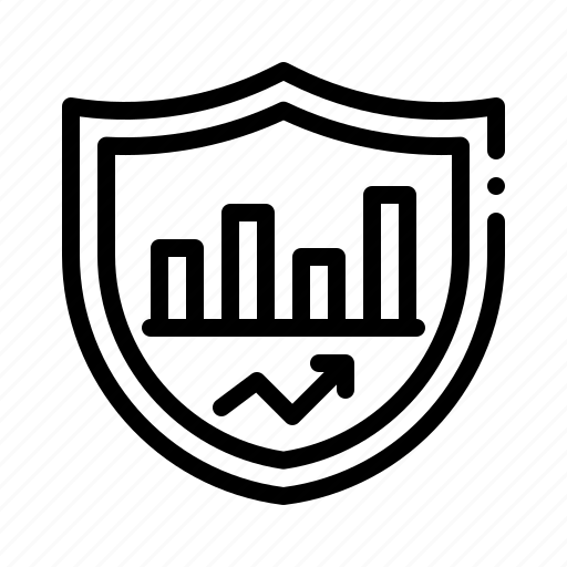 Bar, graph, analysis, statistics, shield, security icon - Download on Iconfinder