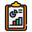 clipboard, report, analytics, document, graph, analysis, pie chart, business 