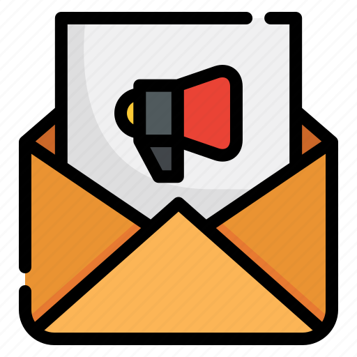 Email, mail, marketing, advertising, promotion, megaphone, envelope icon - Download on Iconfinder