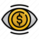 eye, vision, dollar, marketing, view, business and finance, business
