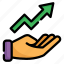 graph, hand, growth, up arrow, marketing, analysis, business 
