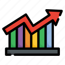 graph, chart, growth, up arrow, diagram, business, statistics, profit