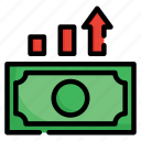 money, dollar, growth, finance, investment, profit, income, up arrow