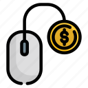 pay per click, computer mouse, dollar, payment, finance, money