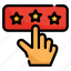 rating, review, finger, feedback, star, hand, chosen, business 