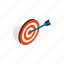 arrow, center, competition, dart, isometric, sport, target 