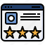 rating, review, comment, feedback, three, stars 