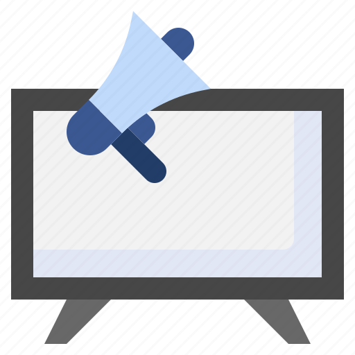 Television, advertisement, tv, promotion, megaphone icon - Download on Iconfinder