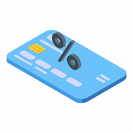 Credit, card, discount, isometric icon - Download on Iconfinder