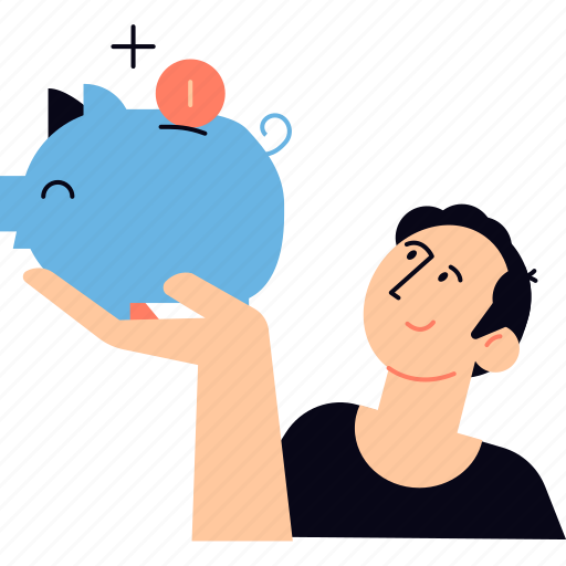 Piggy, bank, finance, money, banking, savings, cash illustration - Download on Iconfinder