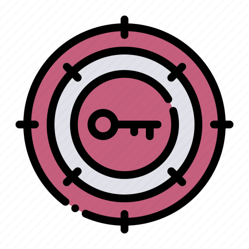 Bullseye, target, key, keyword, seo icon - Download on Iconfinder