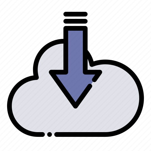 Download, cloud, arrow, down, server icon - Download on Iconfinder
