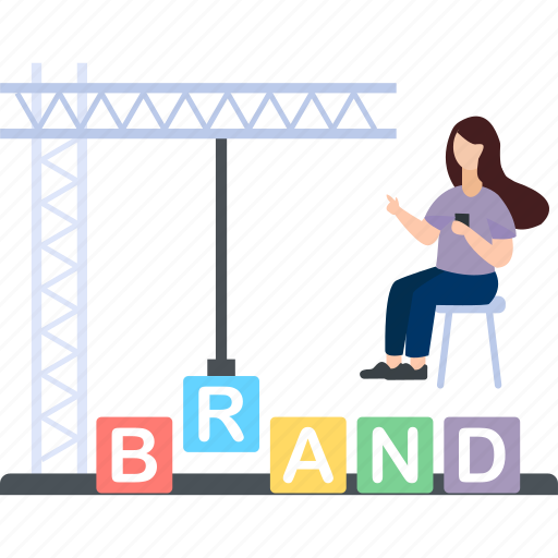 Brand under construction, brand building, crane, tower crane, construction, business marketing, brand marketing icon - Download on Iconfinder