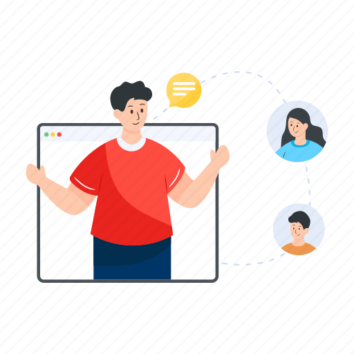 Digital marketing, online marketing, customer relations, online customers, customer persona illustration - Download on Iconfinder