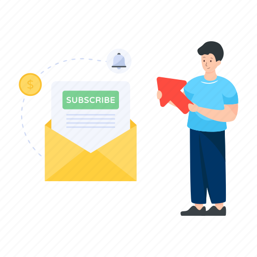Subscription letter, subscription mail, subscription email, business letter, subscription illustration - Download on Iconfinder