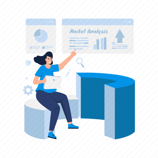 Market, research, report, analysis, marketing, sales, profitability illustration - Download on Iconfinder
