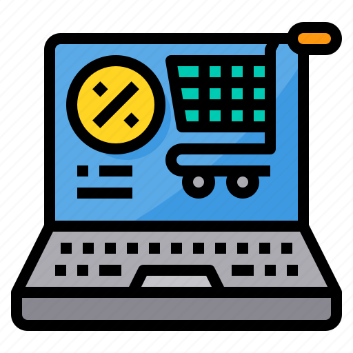 Cart, discount, laptop, online, shopping icon - Download on Iconfinder