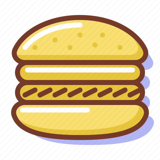 Burger, food, fastfood, hamburger, kitchen, restaurant, marshmallow icon - Download on Iconfinder