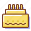 cake, birthday, party, present, dessert, food, marshmallow, cartoon, draw 