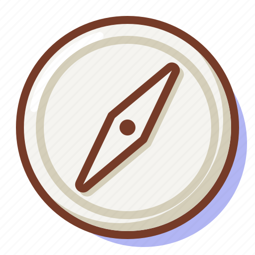 Compass, navigation, direction, travel, pin, marshmallow, cartoon icon - Download on Iconfinder