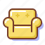 sofa, interior, armchair, furniture, marshmallow, cartoon, draw 