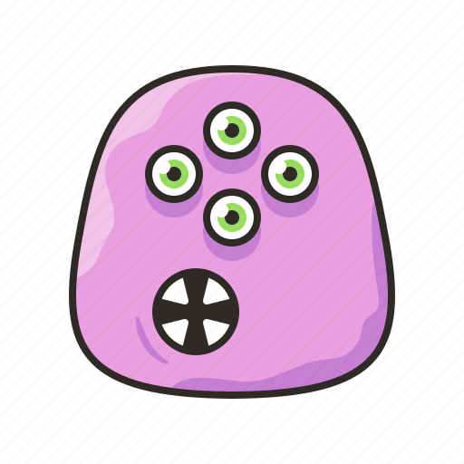 Crazy, faces, funny, monster, purple, weird icon - Download on Iconfinder