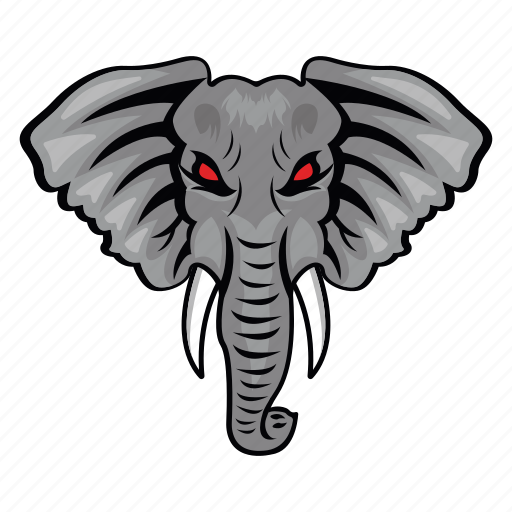 Elephant mascot, elephant face, loxodonta face, animal face, elephant head icon - Download on Iconfinder