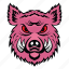 pig mascot, pig face, angry pig, animal face, pig head 