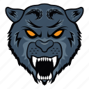 panther mascot, panther face, panther, tiger head, angry panther