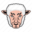sheep mascot, sheep face, sheep, animal face, sheep head