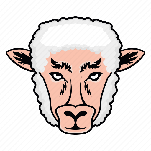 Sheep mascot, sheep face, sheep, animal face, sheep head icon - Download on Iconfinder