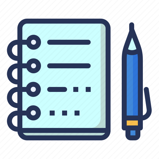 Notepad, pen, planner, writing icon - Download on Iconfinder