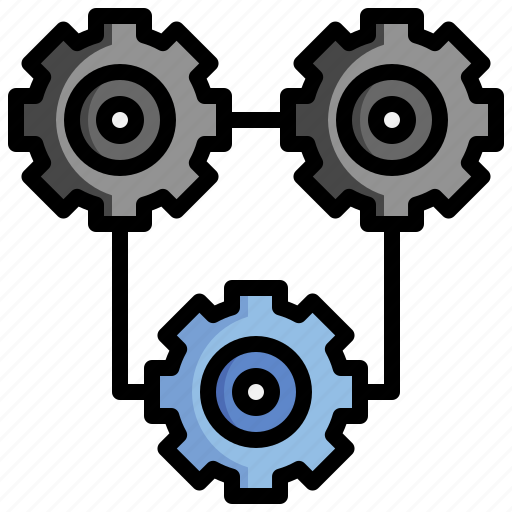 Gear, cogwheel, three, metal, settings, industry, coding icon - Download on Iconfinder