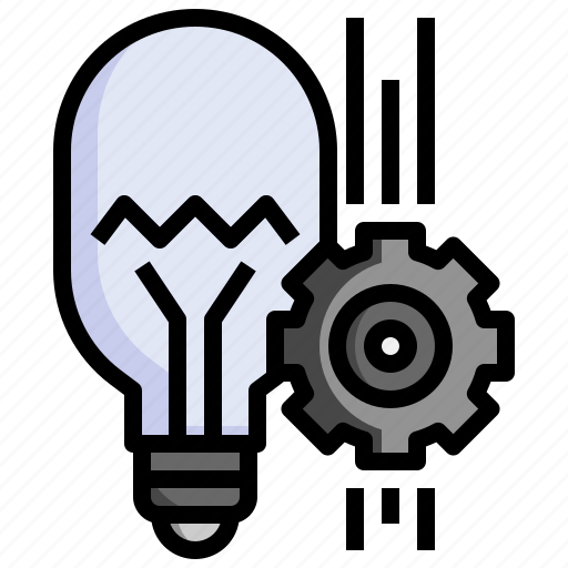 Idea, design, light, gear, implementation, bulb, industry icon - Download on Iconfinder