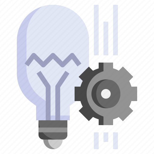 Idea, design, light, gear, implementation, bulb, industry icon - Download on Iconfinder