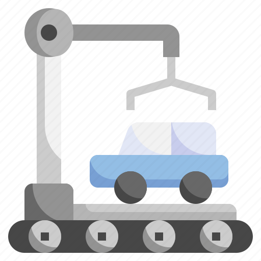 Production, car, conveyor, finish, box, factory icon - Download on Iconfinder