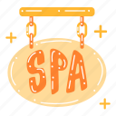 spa sign, signboard, salon center, massage, spa, relaxation, treatment, wellness
